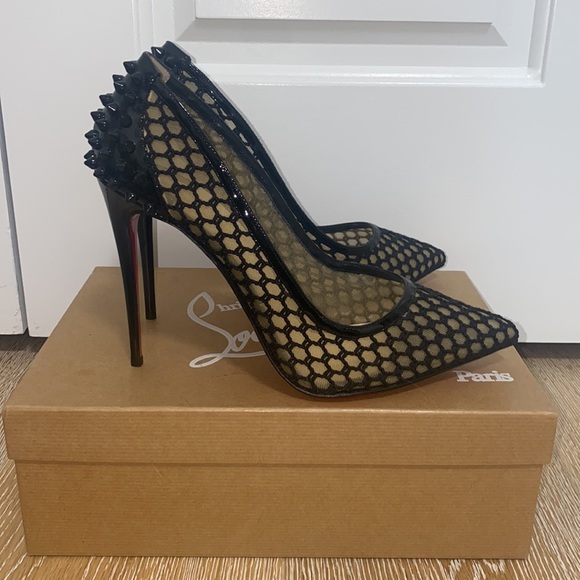 *SOLD** CHRISTIAN LOUBOUTIN GUNI PUMP 100 SZ 40.5 - Picture 8 of 12